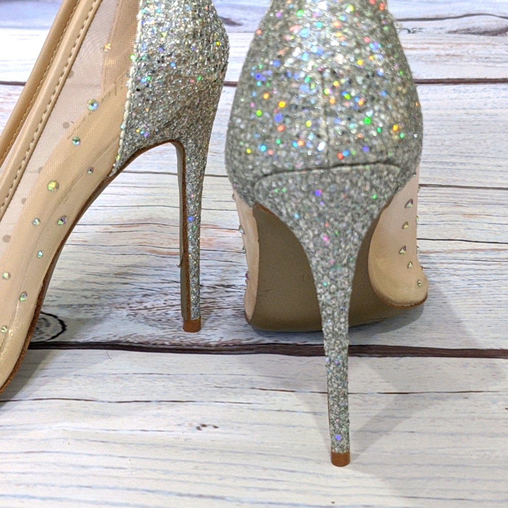 Rhinestone studded stiletto high heels - Picture 6 of 8
